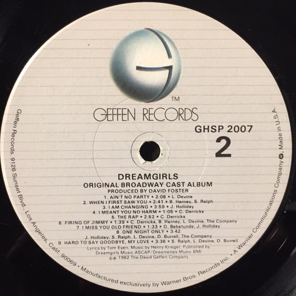 Dreamgirls - (Original Broadway Cast) Vinyl LP - Picture 5 of 5